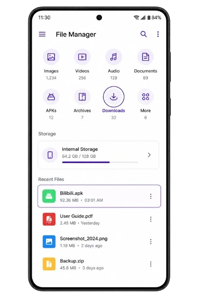 Find downloaded APK file in file manager downloads folder bilibili apk android